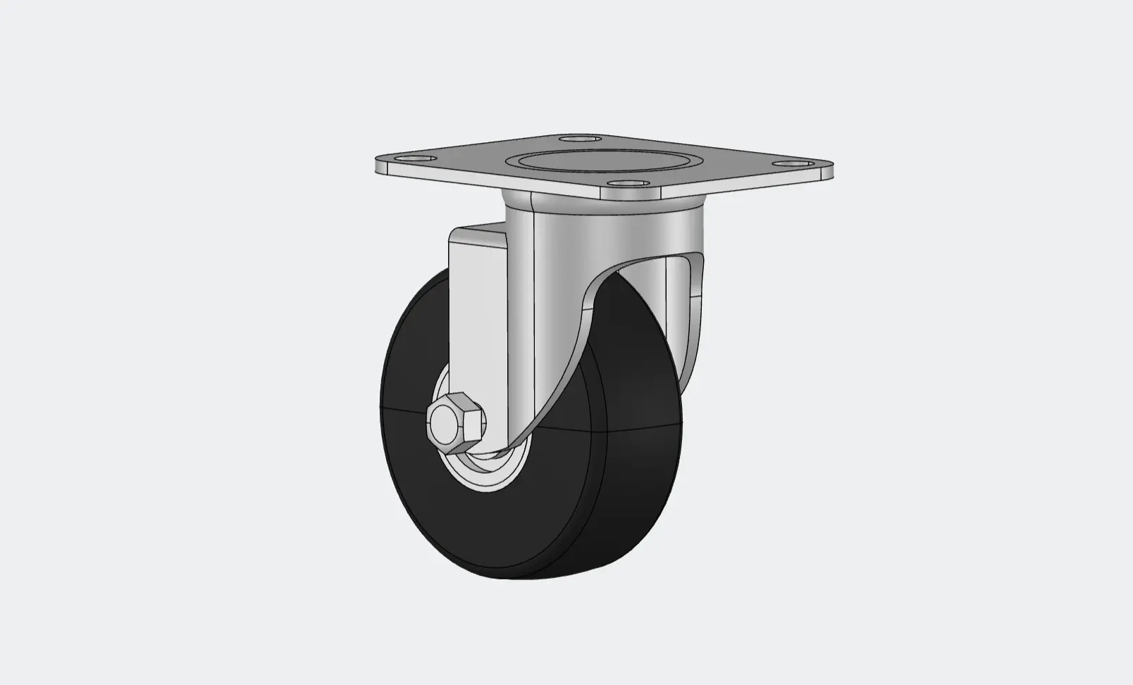 SolidWorks万向轮装配体三维模型预览