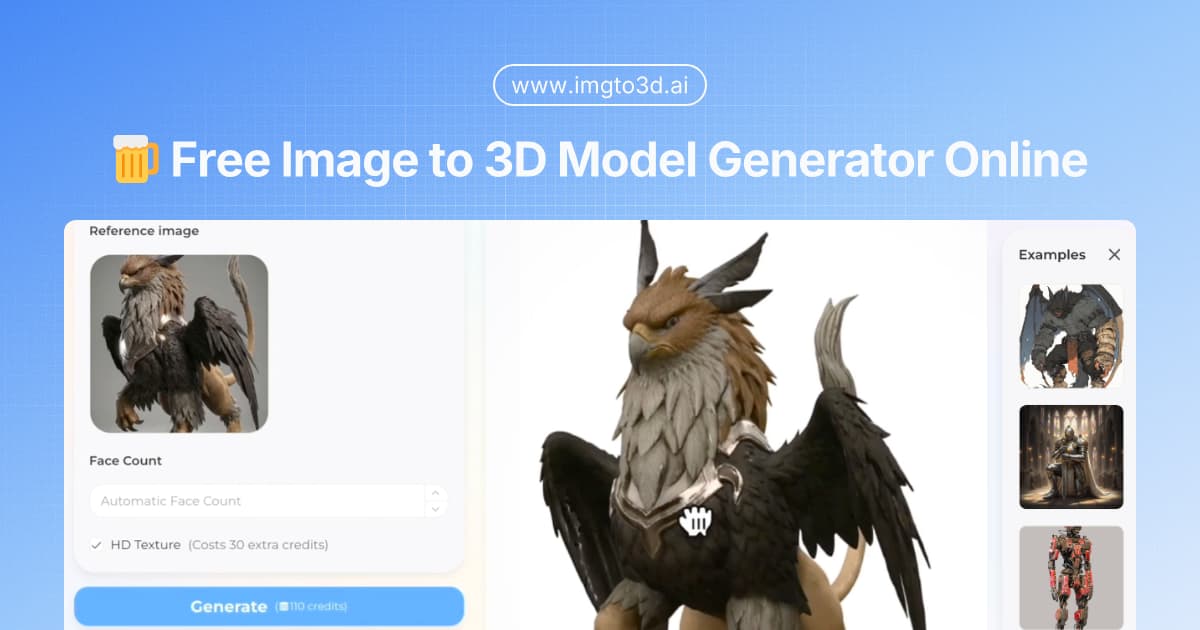 Image to 3D Model Converter Free | No Sign-up Needed 网站预览