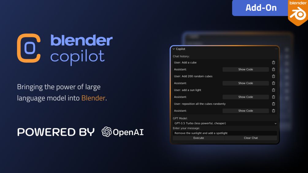 Blender Copilot (BlenderGPT) 网站预览
