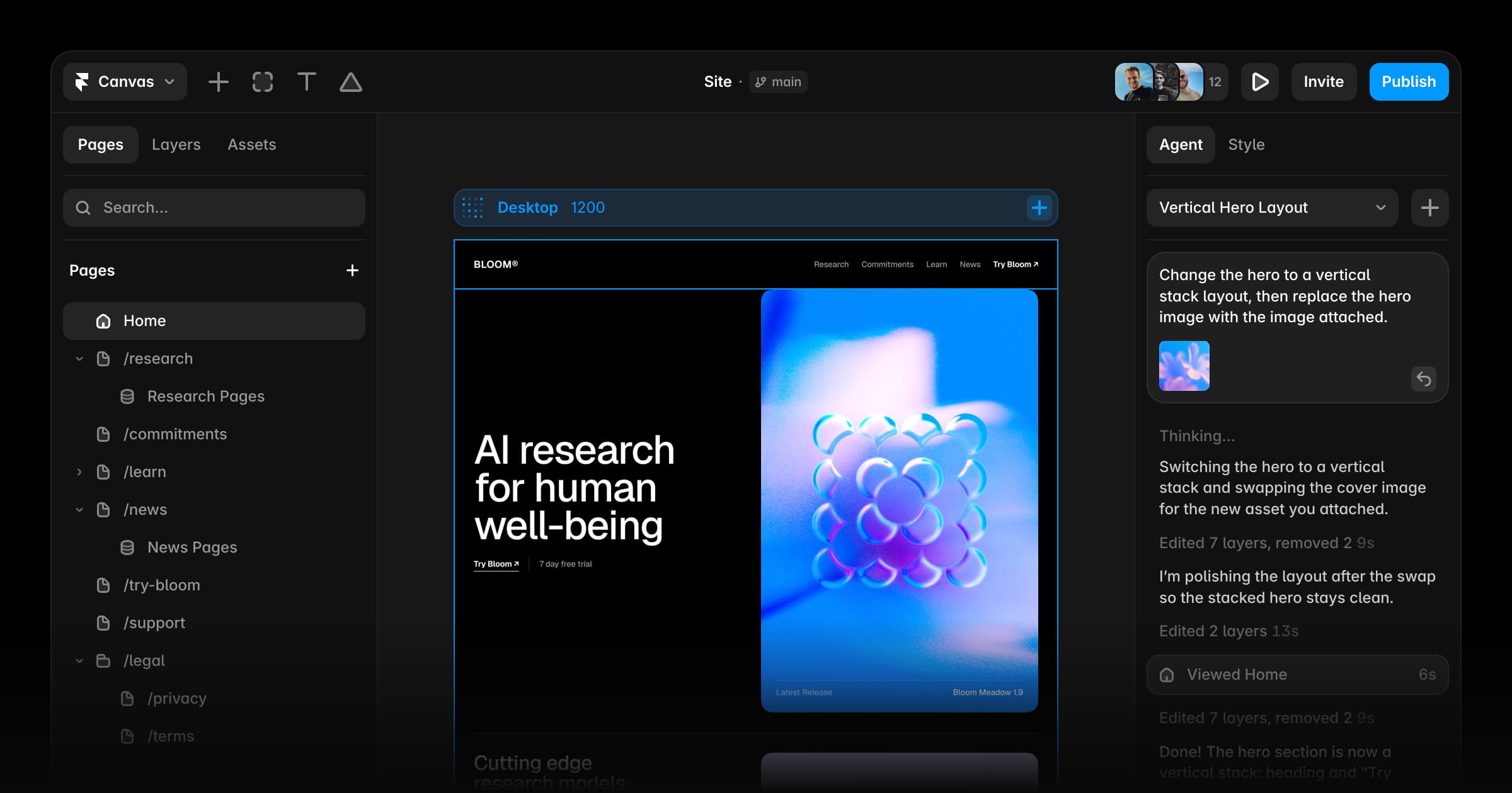 Framer AI: Design websites faster with intelligent tools 网站预览